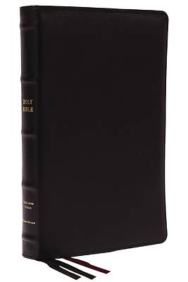 Picture of Kjv, Thinline Bible, Large Print, Premium Goatskin Leather, Black, Premier Collection, Red Letter, Comfort Print