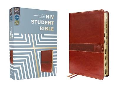 Picture of Niv, Student Bible, Leathersoft, Brown, Thumb Indexed, Comfort Print