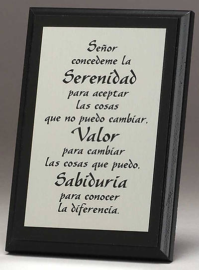 Picture of Serenity Prayer Plaque, Spanish