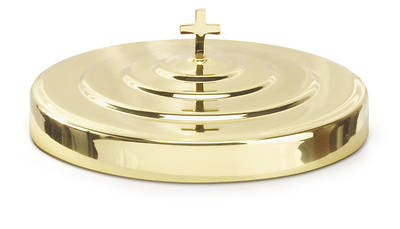 Picture of Solid Brass Communion Tray Cover with Latin Cross