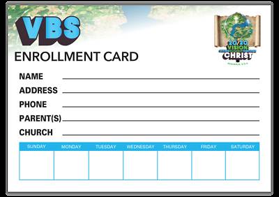 Picture of Vacation Bible School (VBS) 2020 20/20 Vision: Enrollment Cards Pkg Of 50