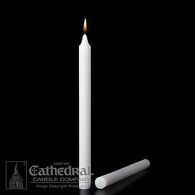 Picture of Stearic Altar Candles Cathedral 9 x 1 1/2 Pack of 12 Plain End