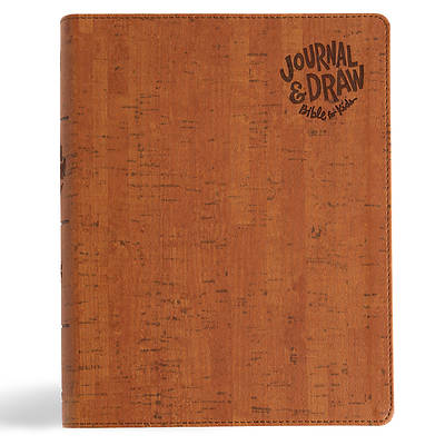 Picture of CSB Journal and Draw Bible for Kids, Brown Cork Leathertouch