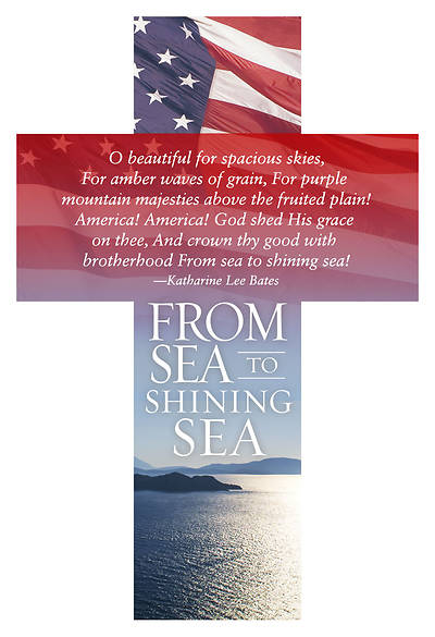 Picture of From Sea To Shining Sea Patriotic Cross Bookmark Pkg of 25