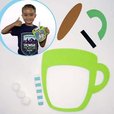 VBS 2026 Snowball Mountain Challenge Craft Hot Cocoa Picture Frame Magnet (Pkg of 12)