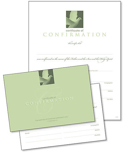 Picture of Confirmation Certificate - Pkg of 6