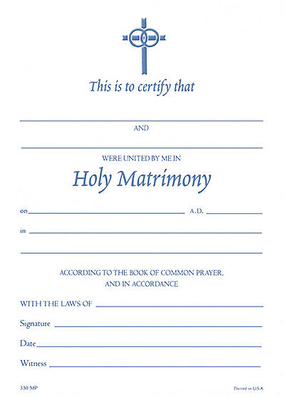 Picture of Marriage Certificate [Pack of 25]
