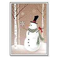 Picture of Snowman & Birch Tree Christmas Cards Box of 25