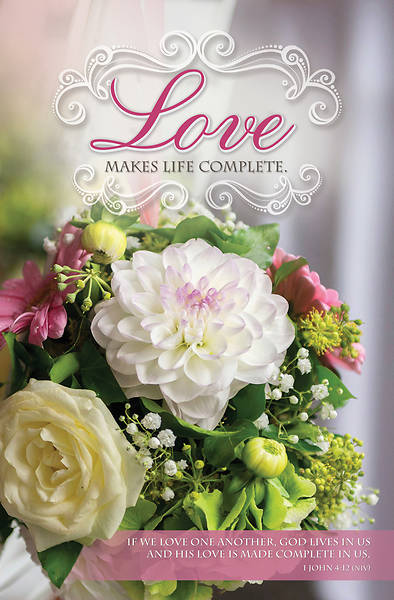 Picture of Love Makes Life Complete Wedding Bulletin Reg (Pkg of 100)