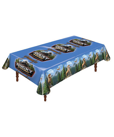 Picture of Vacation Bible School VBS 2021 Rocky Railway Theme Table Cover