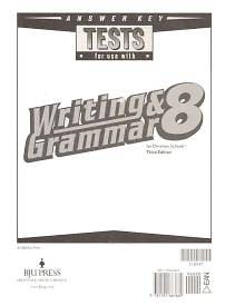 Picture of Writing and Grammar 8 Testpack Answer Key 3rd Edition