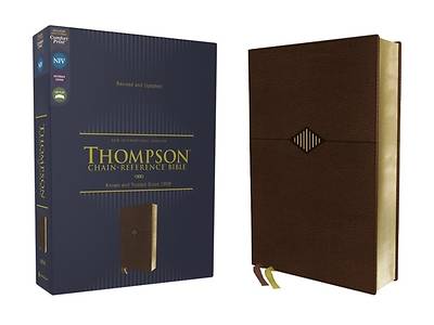Picture of Niv, Thompson Chain-Reference Bible, Leathersoft, Brown, Red Letter, Comfort Print