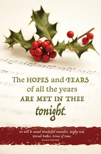 Picture of Hopes & Fears Christmas Regular Size Bulletin