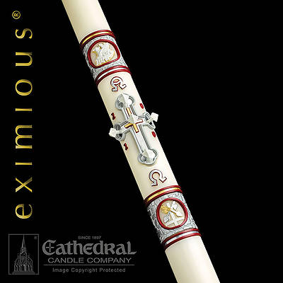 Picture of Cathedral Eximious Upon This Rock Paschal Candle 1-15/16" x 39"
