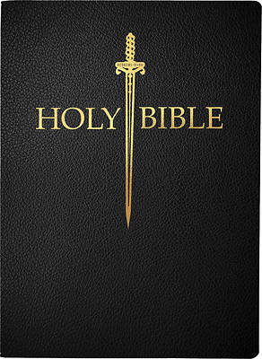 Kjver Sword Bible, Giant Print, Black Bonded Leather, Thumb Index