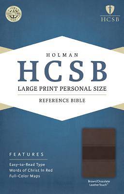 Picture of HCSB Large Print Personal Size Bible, Brown/Chocolate Leathertouch