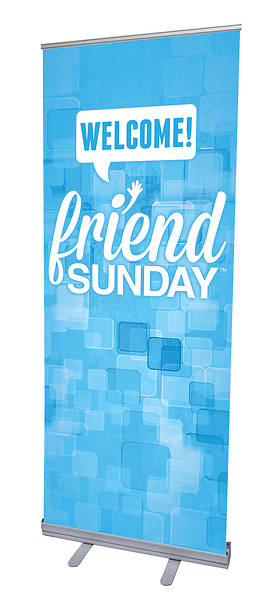Picture of Welcome Friend Sunday RollUp Banner with Stand