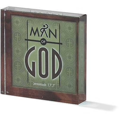 Picture of Man of God Glass Inspirations Square 3"