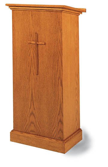 Picture of Full Pedestal Lectern - Medium Oak