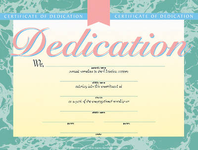 Picture of Certificate Dedication Package of 6