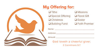 Picture of My Offering For Offering Envelope 2 Corinthians 9:7 (Package 100)