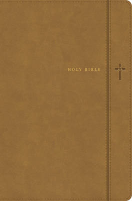 KJV Large Print Thinline Bible, Camel Leathertouch