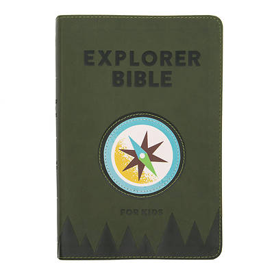 Picture of CSB Explorer Bible for Kids, Olive Compass Leathertouch