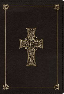 Picture of ESV Large Print Compact Bible (Trutone, Charcoal, Celtic Cross Design)