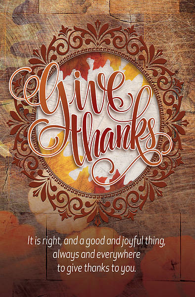 Picture of Give Thanks Thanksgiving Bulletin (Pkg of 50)