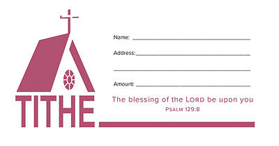 Picture of Tithe Offering Envelope Psalm 129:8 (Package 100)