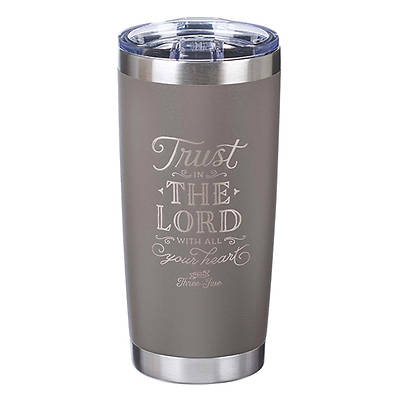 Picture of Mug Stainless Steel Gray Travel Trust in the Lord - Prov 3