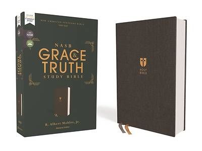 Picture of Nasb, the Grace and Truth Study Bible, Cloth Over Board, Gray, Red Letter, 1995 Text, Comfort Print