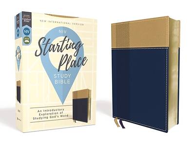 Picture of Niv, Starting Place Study Bible, Leathersoft, Blue/Tan, Comfort Print