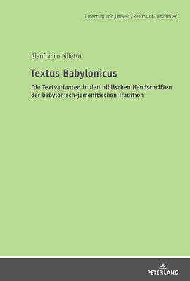 Picture of Textus Babylonicus; Die Textvarianten in den biblischen Handschriften der babylonisch-jemenitischen Tradition