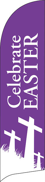 Picture of Celebrate Easter Purple Flag Banner