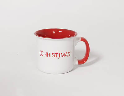 Picture of (Christ)mas Ceramic Red And White Mug 13oz.