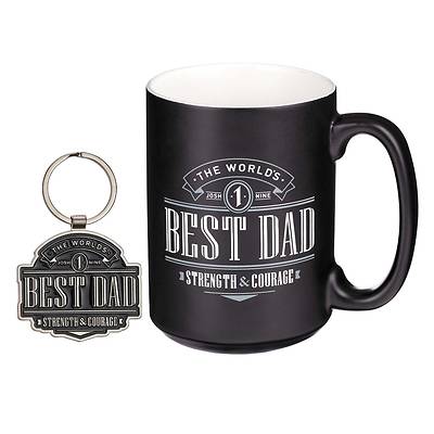 Picture of Gift Set Mug and Keyring Best Dad Joshua 1