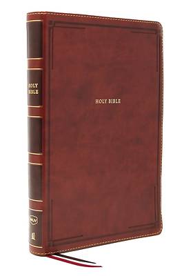 Picture of Nkjv, Thinline Bible, Giant Print, Leathersoft, Brown, Red Letter Edition, Comfort Print