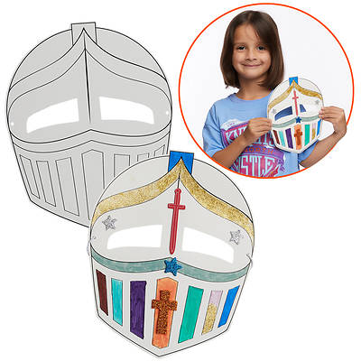 Picture of Vacation Bible School (VBS) 2020 Knights of North Castle Color-Your-Own Knight's Mask (Pkg of 12)