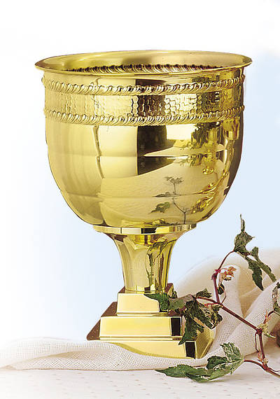 Picture of Large Brass Floral Vase