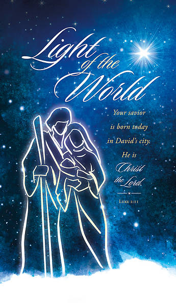Picture of Light of the World Christmas Banner 3 x 5 Fabric