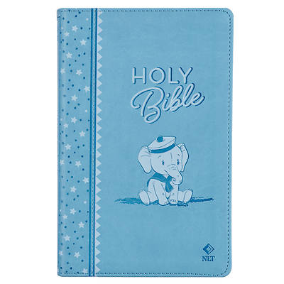 Picture of NLT Keepsake Holy Bible for Baby Boys Baptism Easter, New Living Translation, Blue