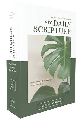 Picture of Niv, Daily Scripture, Super Giant Print, Paperback, White/Green, Comfort Print