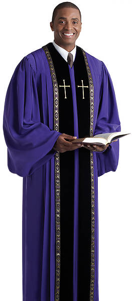 Picture of RT Wesley Purple Clergy Robe