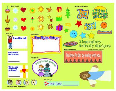 Picture of FaithWeaver Friends Elementary Activity Stickers pkg 5 Spring 2020