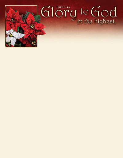 Picture of Glory To God Christmas Letterhead
