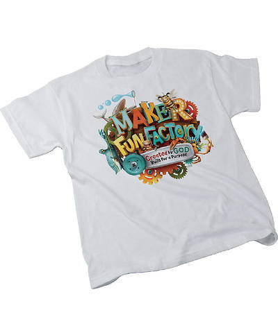 Picture of Vacation Bible School (VBS) 2017 Maker Fun Factory Theme T-shirt,  Child  (Med 10-12)