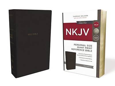 Picture of NKJV, Reference Bible, Personal Size Giant Print, Imitation Leather, Black, Red Letter Edition, Comfort Print