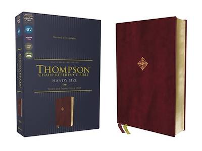 Picture of Niv, Thompson Chain-Reference Bible, Handy Size, Leathersoft, Burgundy, Red Letter, Comfort Print