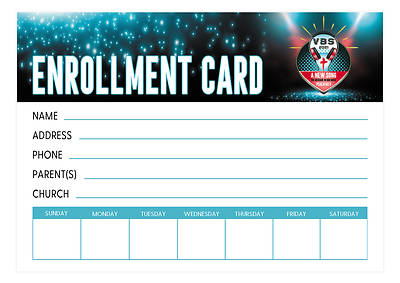 Picture of Vacation Bible School VBS 2021 A New Song The Message in Our Music Enrollment Card PK50